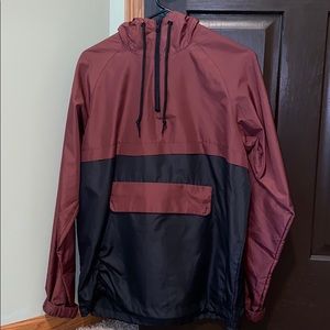Black and Maroon windbreaker
